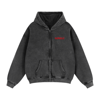 Zip-Through Boxy Fleece Hoodie